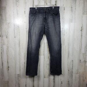 Mens roebuck and co gray, black slim straight jeans size 36X34